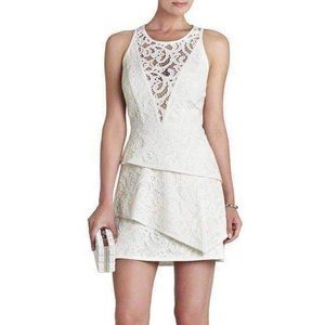 BCBGMAXAZRIA Hanah Lace White Dress